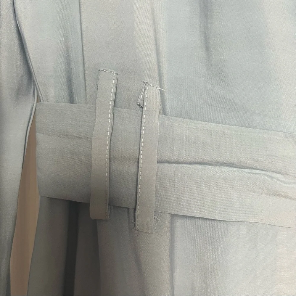 EC Light Blue Alexis Roe Wrap Dress Modest Ling Sleeve Lightweight Size Large - Picture 6 of 11